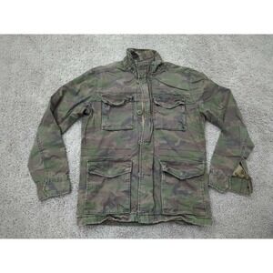 American Eagle‎ Jacket Mens Small Green Camouflage Pockets Military Style